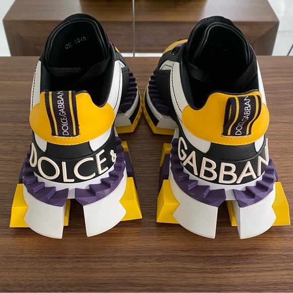 DOLCE & GABBANA Super Queen Multicolor Leather Sneakers - Picture 7 of 13